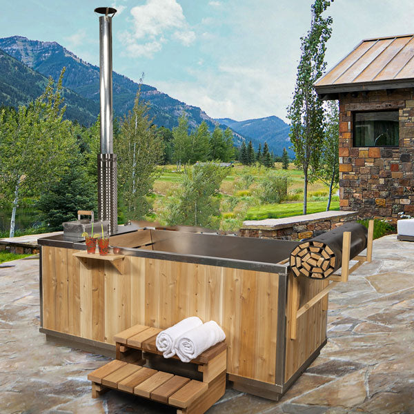 Starlight Wood Burning Hot Tub with Aluminum Interior | Leisurecraft