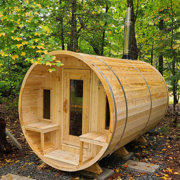 Tranquility Barrel Sauna - With Electric Heater | Leisurecraft