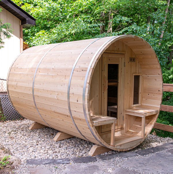 Tranquility Woodburning Barrel Sauna | Leisurecraft