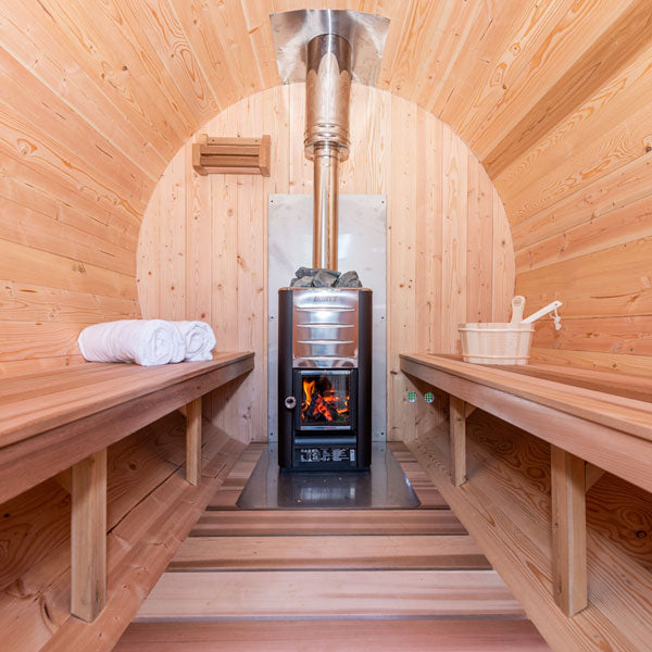 Tranquility Woodburning Barrel Sauna | Leisurecraft