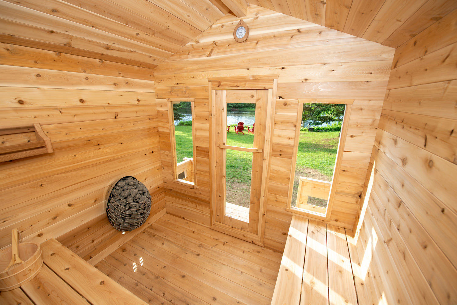 Georgian Cabin Sauna with Porch | Leisurecraft
