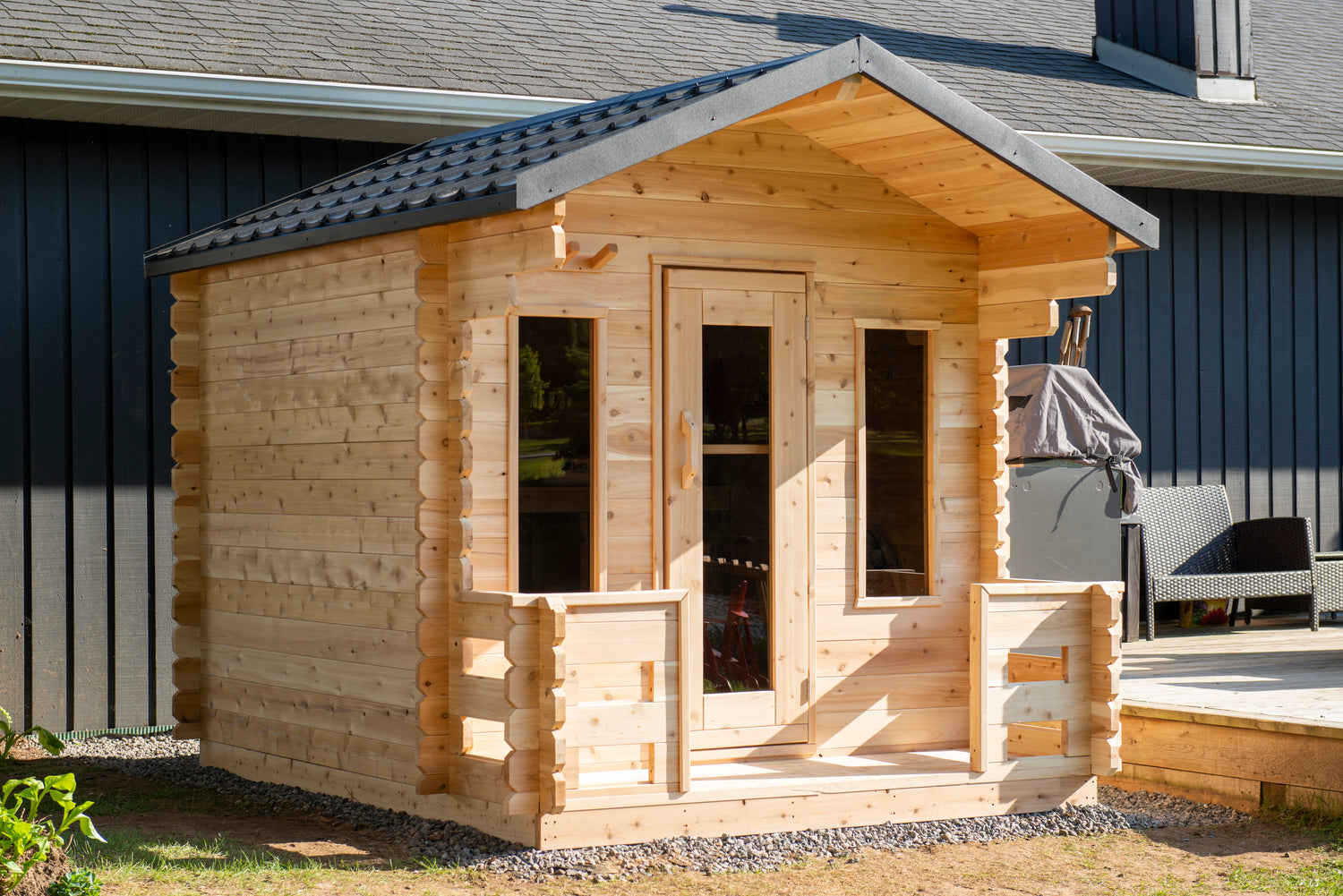 Georgian Cabin Sauna with Porch | Leisurecraft