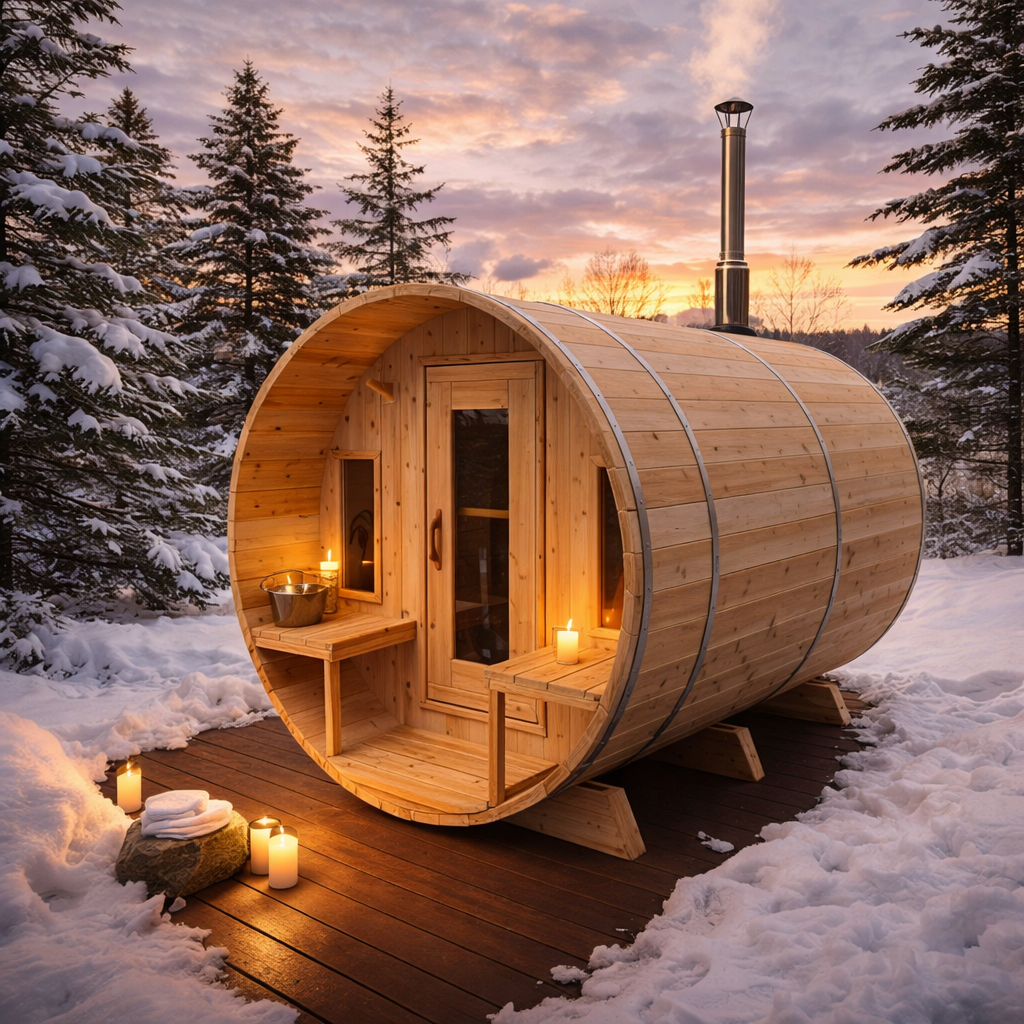 Tranquility Wood Burning Barrel Sauna | Leisurecraft