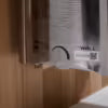 Zurich Barrel Sauna with Bronze Privacy View | Golden Designs Inc.
