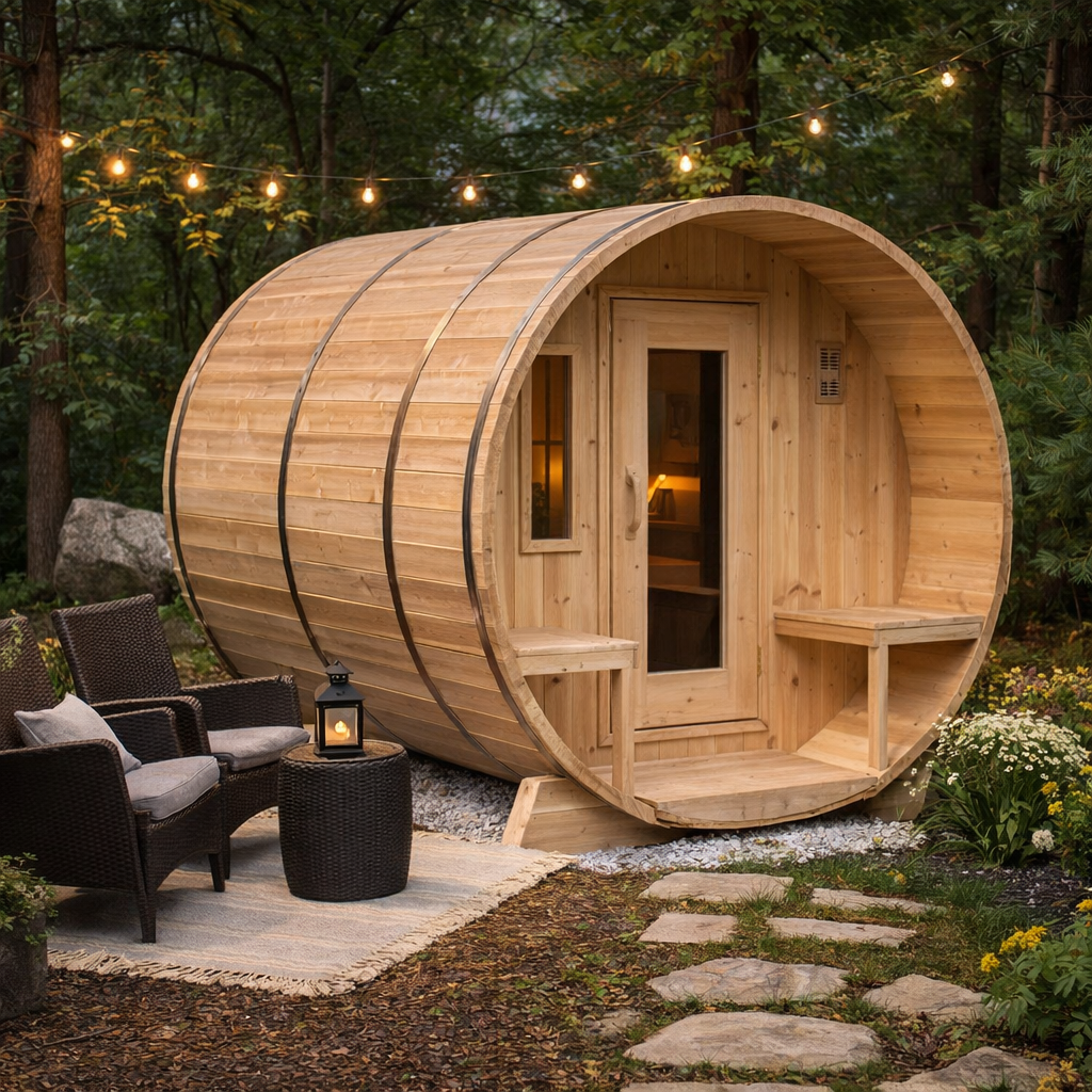 Serenity Wood Burning Barrel Sauna | Leisurecraft