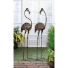 Accent Plus Cast Iron Flamingo Yard Art Pair