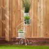 Summerfield Terrace Iron Spiral Staircase Plant Stand - White