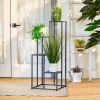 Summerfield Terrace Four-Tier Modern Black Metal Plant Stand or Display Unit