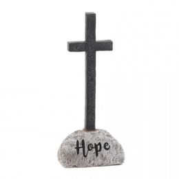 Accent Plus Stone and Cross Figurine - Hope