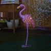 Accent Plus Solar Lighted Flamingo Yard Art - Standing