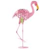 Summerfield Terrace Solar Lighted Flamingo Yard Art - Leaning