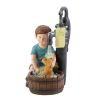 Summerfield Terrace Boy and Dog Wash Solar Garden Light