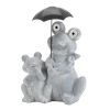 Summerfield Terrace Frogs with Umbrella Solar Garden Light