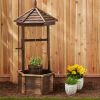 Accent Plus Rustic Wishing Well Garden Planter