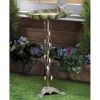 Songbird Valley Iron Leaf Design Verdigris Birdbath