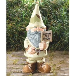 Accent Plus Support Our Troops Garden Gnome