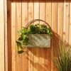 Accent Plus Rectangle Galvanized Metal Wall Planter