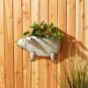 Accent Plus Galvanized Metal Wall Planter - Pig