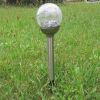 Cracked Glass Ball Stake LED Color Changing Solar Light