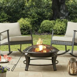 28" Round Wood Burning Fire Pit