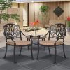 2PCS Stackable Outdoor Patio Dining Chairs with Cushions