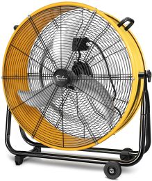 Simple Deluxe 30 Inch Heavy Duty Metal Industrial Drum Fan; 3 Speed Air Circulation for Warehouse; Greenhouse; Workshop; Patio; Factory and Basement -