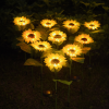 Outdoor Solar Garden Stake Lights; Upgraded LED Solar Powered Light with 20 LED Sunflower;  Waterproof Solar Decorative Lights for Garden;  Patio;  Ba