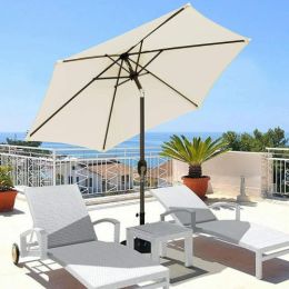 7.5ft Outdoor Patio Umbrella for Inground Pool Balcony Backyard White