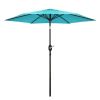 7.5ft Outdoor Patio Umbrella for Inground Pool Balcony Backyard Blue