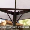 Grand Patio 10x13 Feet 2-tier Patio Gazebo, Outdoor Canopy with Mosquito Netting and Shade Curtains, Sturdy Straight Leg Tent for Backyard & Party & E