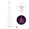 LED Christmas Lights Set contains 3 pieces of spiral LED Christmas tree with star finial Freely choose Twinkle or Steady-on mode for restaurant; exhib