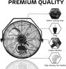 Simple Deluxe 18 Inch Industrial Wall Mount Fan; 3 Speed Commercial Ventilation Metal Fan for Warehouse; Greenhouse; Workshop; Patio; Factory and Base