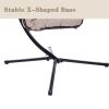 Patio Wicker folding Hanging Chair,Rattan Swing Hammock Egg Chair with X type Base and C Type bracket , with cushion and pillow,for Patio,Bedroom Balc