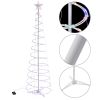 LED Christmas Lights Set contains 3 pieces of spiral LED Christmas tree with star finial Freely choose Twinkle or Steady-on mode for restaurant; exhib