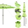 10Ft 3-Tiers 32LEDS Patio Umbrella Fruit Green