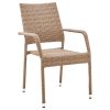 Manhattan Comfort Genoa Patio Dining Armchair in Nature Tan Weave