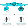 10ft Outdoor Patio Umbrella for Inground Pool Balcony Backyard Blue