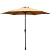 8.8 feet Outdoor Aluminum Patio Umbrella; Patio Umbrella; Market Umbrella with 33 pounds Round Resin Umbrella Base; Push Button Tilt and Crank lift; T