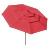 11Ft 3-Tiers Patio Umbrella Red