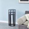 35.43" High Set of 3 Metal Plant Stand Black Nesting Display End Table High Hexagon Rack Indoor Flower Holder Corner Planter Pot Rack Living Room & Pa