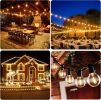 50FT LED G40 Outdoor Patio String Lights Shatterproof Globe String Lights With 50 And 2 Dimmable Edison Bulbs