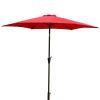 8.8 feet Outdoor Aluminum Patio Umbrella; Patio Umbrella; Market Umbrella with 33 pounds Round Resin Umbrella Base; Push Button Tilt and Crank lift; R