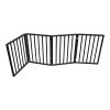 Pet Gate â€“ Dog Gate for Doorways, Stairs or House â€“ Freestanding, Folding , Dark Brown,Arc Wooden