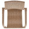 Manhattan Comfort Genoa Patio Dining Armchair in Nature Tan Weave