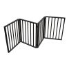 Pet Gate â€“ Dog Gate for Doorways, Stairs or House â€“ Freestanding, Folding , Dark Brown,Arc Wooden