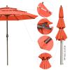 10Ft 3-Tiers Patio Umbrella Orange