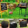 Free shipping Black Oxford Heavy Duty BBQ Cover Waterproof Barbecue Patio Grill Protector  YJ