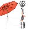 10Ft 3-Tiers Patio Umbrella Orange