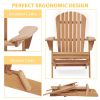 Wooden Outdoor Folding Chair Set of 2 Wood Lounge Patio Chair for Garden; Garden; Lawn; Backyard; Deck; Pool Side; Fire Pit; Half Assembled;