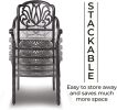 2PCS Stackable Outdoor Patio Dining Chairs with Cushions